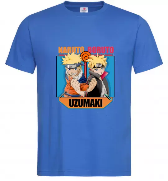 Мужская футболка Naruto Boruto Uzumaki Ярко-синий фото