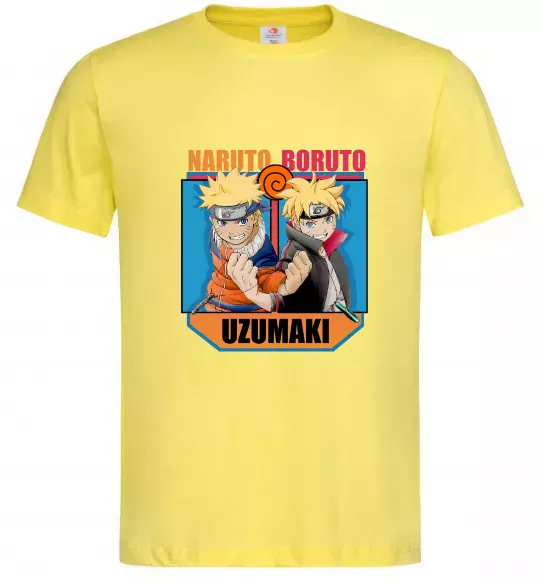 Мужская футболка Naruto Boruto Uzumaki Лимонный фото