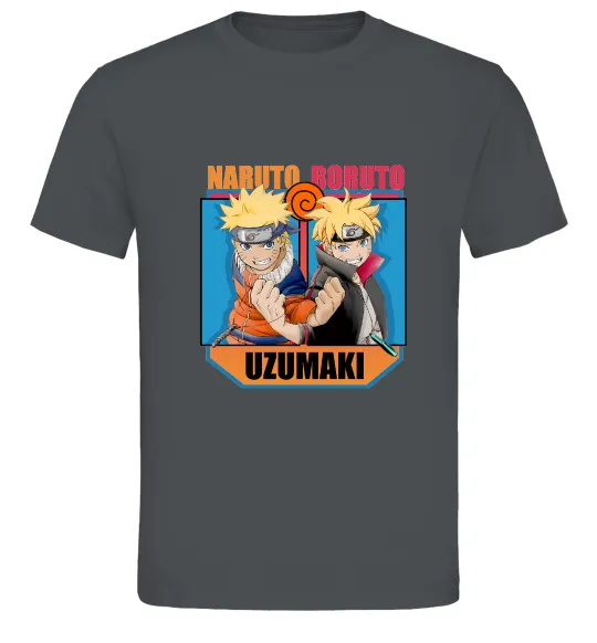 Мужская футболка Naruto Boruto Uzumaki Графит фото