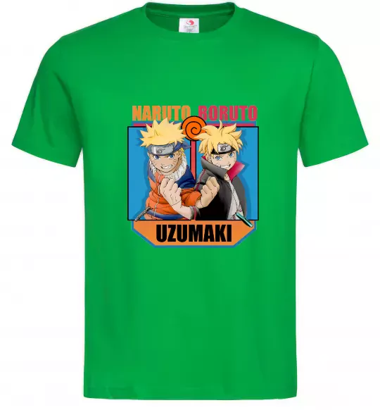 Мужская футболка Naruto Boruto Uzumaki Зеленый фото