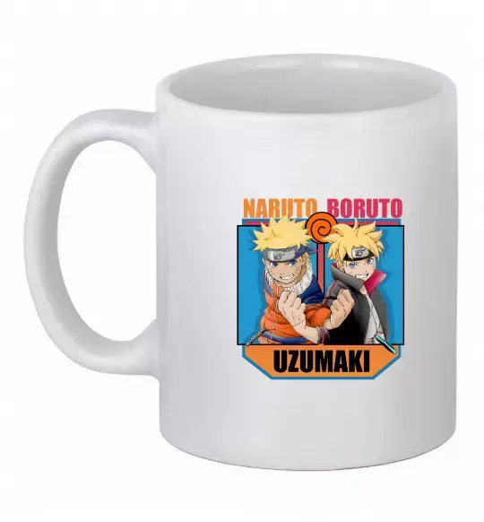 Чашка керамическая Naruto Boruto Uzumaki Белый фото