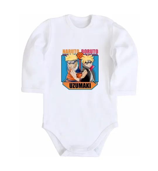 Дитячий бодік Naruto Boruto Uzumaki Білий фото