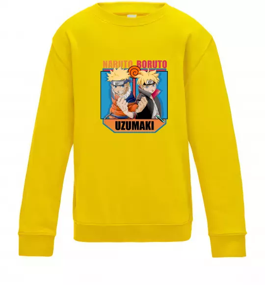 Дитячий світшот Naruto Boruto Uzumaki Сонячно жовтий фото