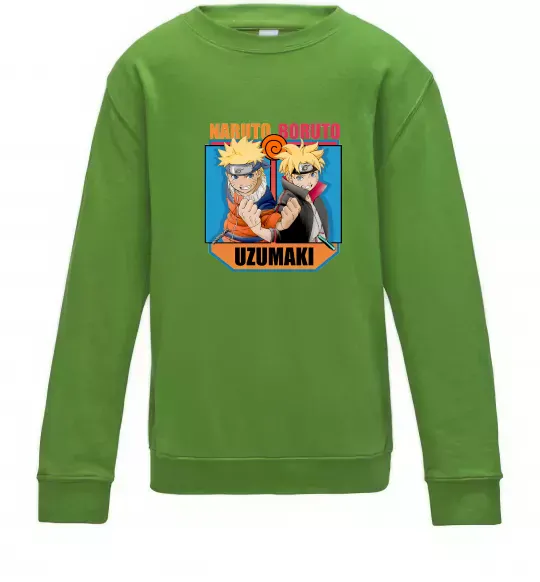 Дитячий світшот Naruto Boruto Uzumaki Лаймовий фото