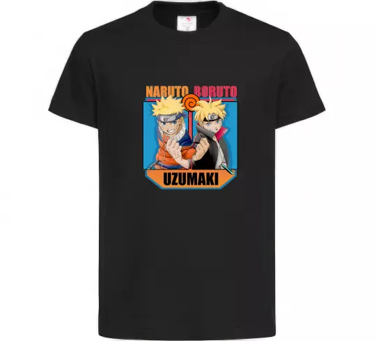 Детская футболка Naruto Boruto Uzumaki Черный фото