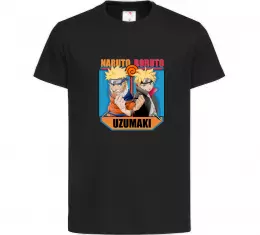 Детская футболка Naruto Boruto Uzumaki Черный фото