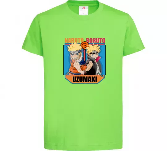 Детская футболка Naruto Boruto Uzumaki Лаймовый фото