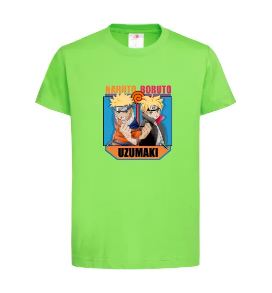 Детская футболка Naruto Boruto Uzumaki Лаймовый фото