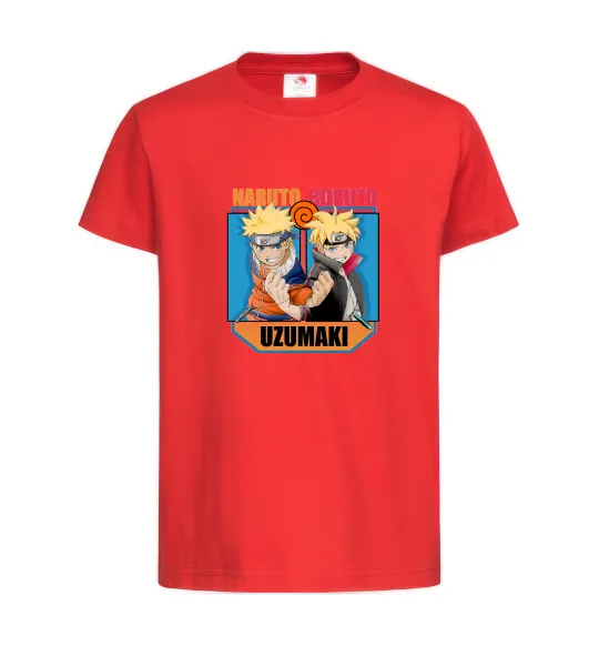 Детская футболка Naruto Boruto Uzumaki Красный фото