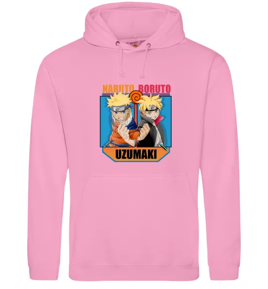 Мужская толстовка (худи) Naruto Boruto Uzumaki Розовый фото