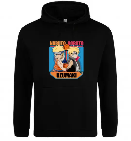 Жіноча толстовка (худі) Naruto Boruto Uzumaki Чорний фото