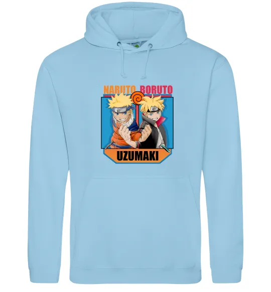 Женская толстовка (худи) Naruto Boruto Uzumaki Голубой фото