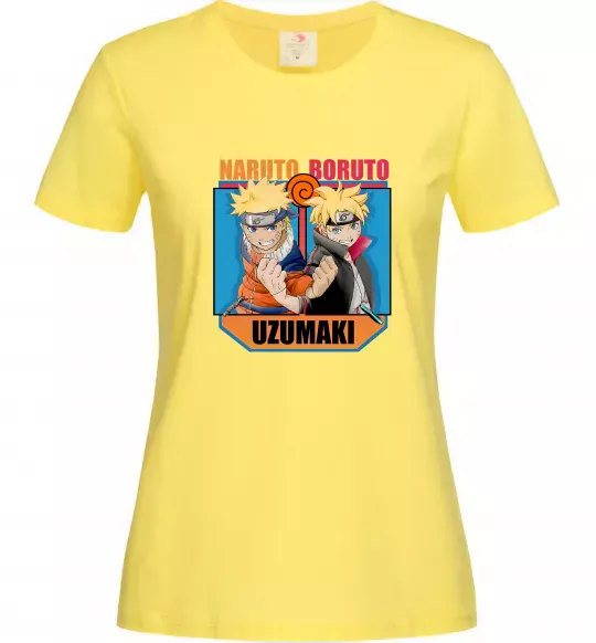 Жіноча футболка Naruto Boruto Uzumaki Лимонний фото
