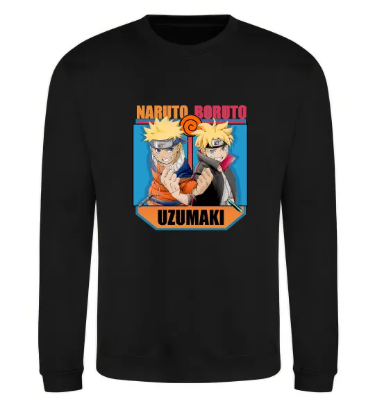Свитшот Naruto Boruto Uzumaki Черный фото