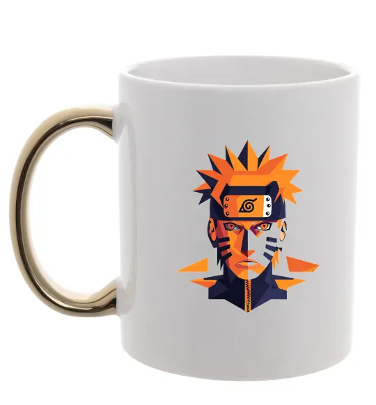 Чашка з кольоровою ручкою Naruto art Золото фото