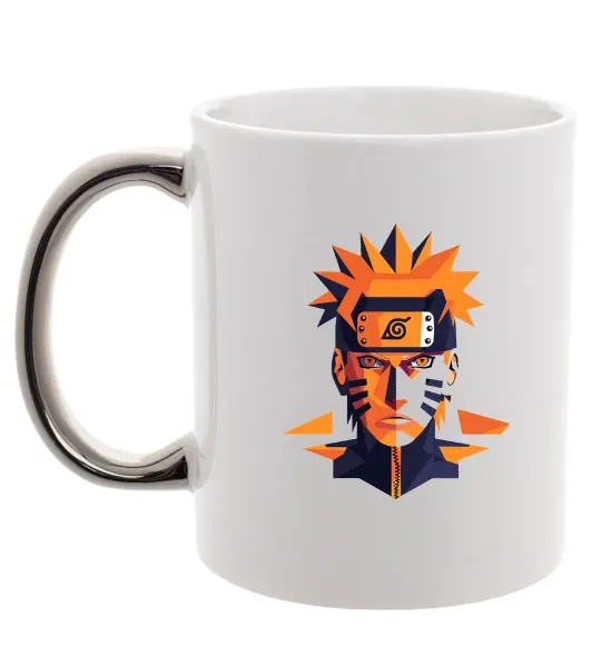 Чашка з кольоровою ручкою Naruto art Срібло фото