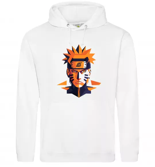 Чоловіча толстовка (худі) Naruto art Білий фото