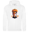 Чоловіча толстовка (худі) Naruto art Білий фото