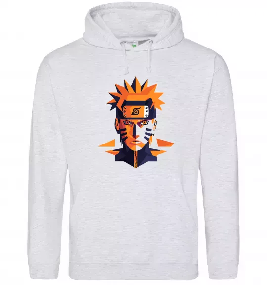 Чоловіча толстовка (худі) Naruto art Сірий меланж фото