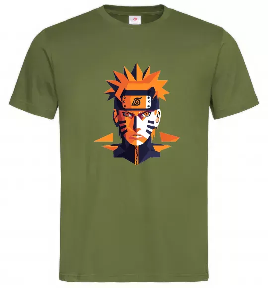 Мужская футболка Naruto art Оливковый фото