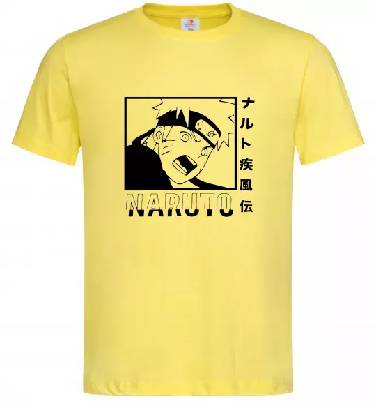 Чоловіча футболка Naruto чорно-білий Лимонний фото
