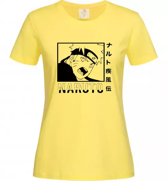 Жіноча футболка Naruto чорно-білий Лимонний фото