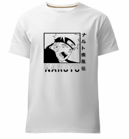 Чоловіча преміум футболка Naruto чорно-білий