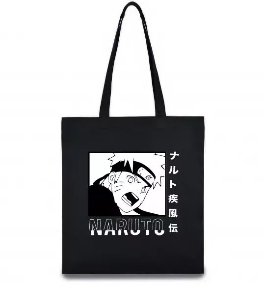 Эко-сумка Naruto чорно-білий Черный фото