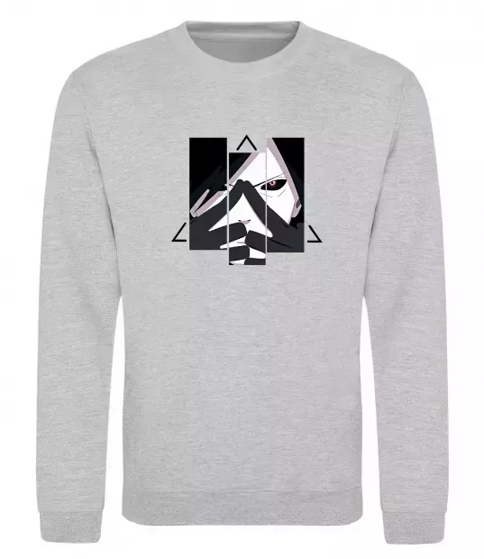 Свитшот Madara Uchiha Серый меланж фото