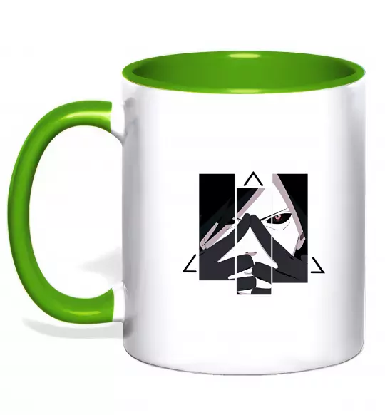 Чашка с цветной ручкой Madara Uchiha Зеленый фото