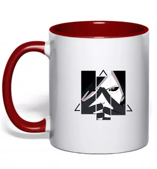 Чашка с цветной ручкой Madara Uchiha Красный фото