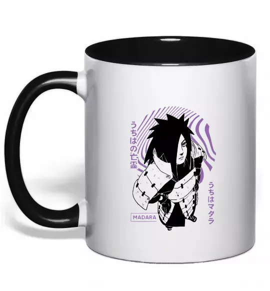 Чашка з кольоровою ручкою Madara 2 Чорний фото