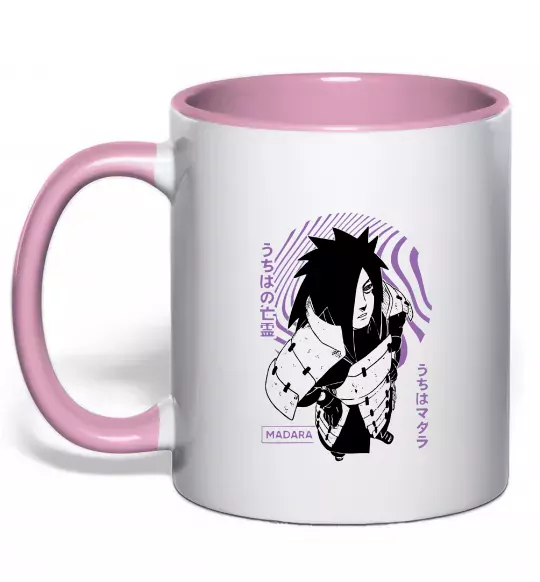 Чашка з кольоровою ручкою Madara 2 Ніжно рожевий фото