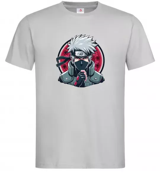 Чоловіча футболка Какаші Наруто Сірий фото