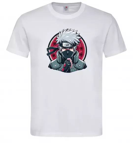 Чоловіча футболка Какаші Наруто Білий фото