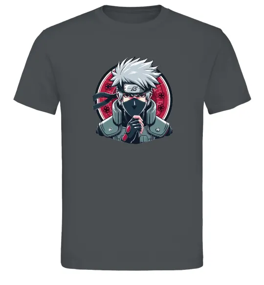Чоловіча футболка Какаші Наруто Графіт фото