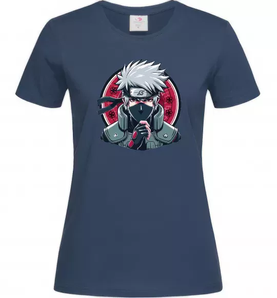 Жіноча футболка Какаші Наруто Темно-синій фото