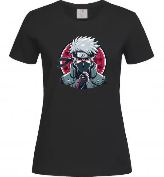 Жіноча футболка Какаші Наруто Чорний фото