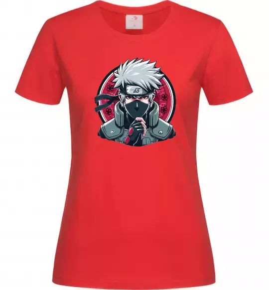 Жіноча футболка Какаші Наруто Червоний фото