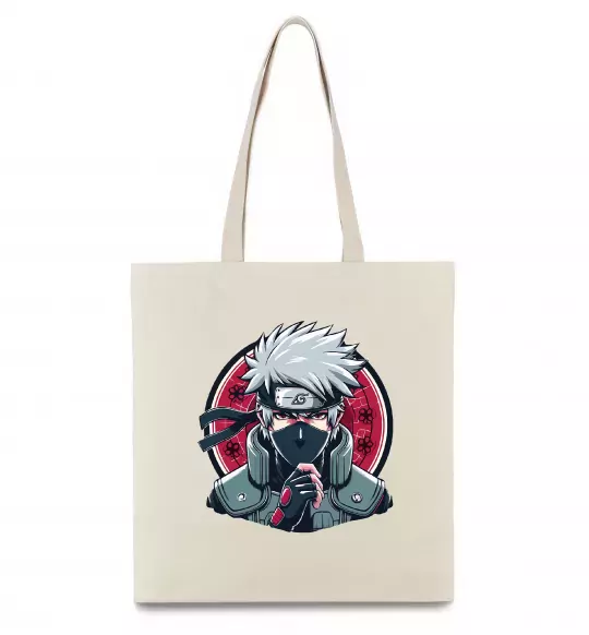 Еко-сумка Какаші Наруто Бежевий фото
