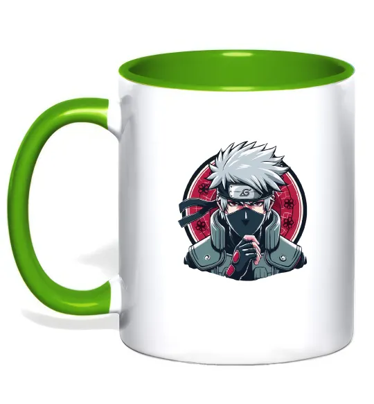 Чашка с цветной ручкой Какаші Наруто Лаймовый фото