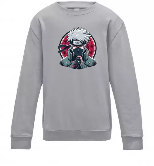 Дитячий світшот Какаші Наруто Сірий меланж фото