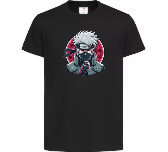 Детская футболка Какаші Наруто Черный фото