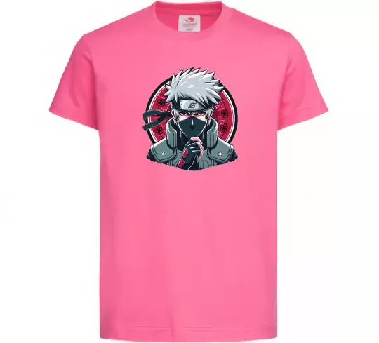 Детская футболка Какаші Наруто Ярко-розовый фото