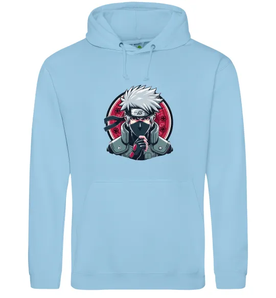 Мужская толстовка (худи) Какаші Наруто Голубой фото