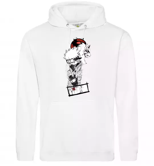 Чоловіча толстовка (худі) Naruto Kakashi Білий фото