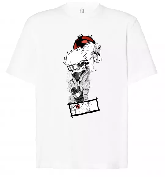 Футболка Оверсайз Naruto Kakashi Белый фото