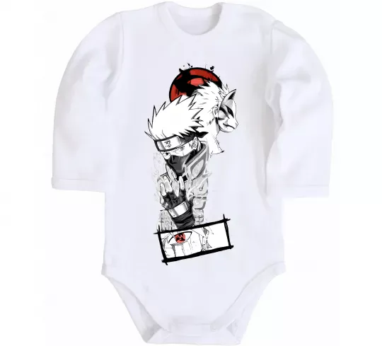 Детский боди Naruto Kakashi Белый фото