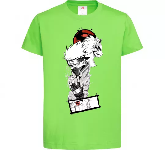 Дитяча футболка Naruto Kakashi Лаймовий фото
