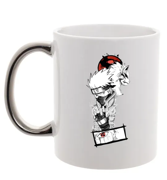 Чашка з кольоровою ручкою Naruto Kakashi Срібло фото